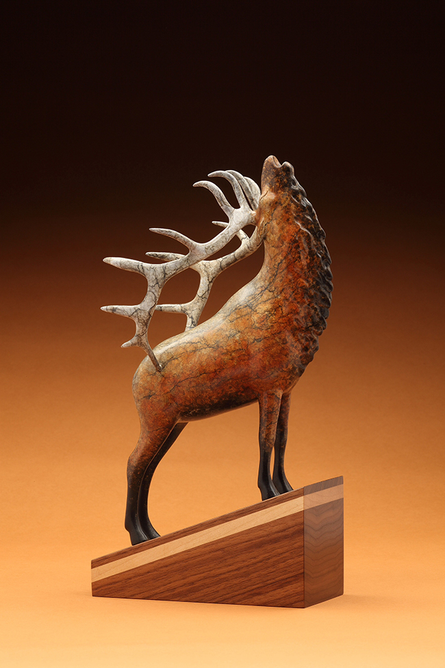 SOLO © by Josh Tobey, Bronze sculpture - 12.5" H x 7.5" L x 5.5" W Solo - Bronze sculpture