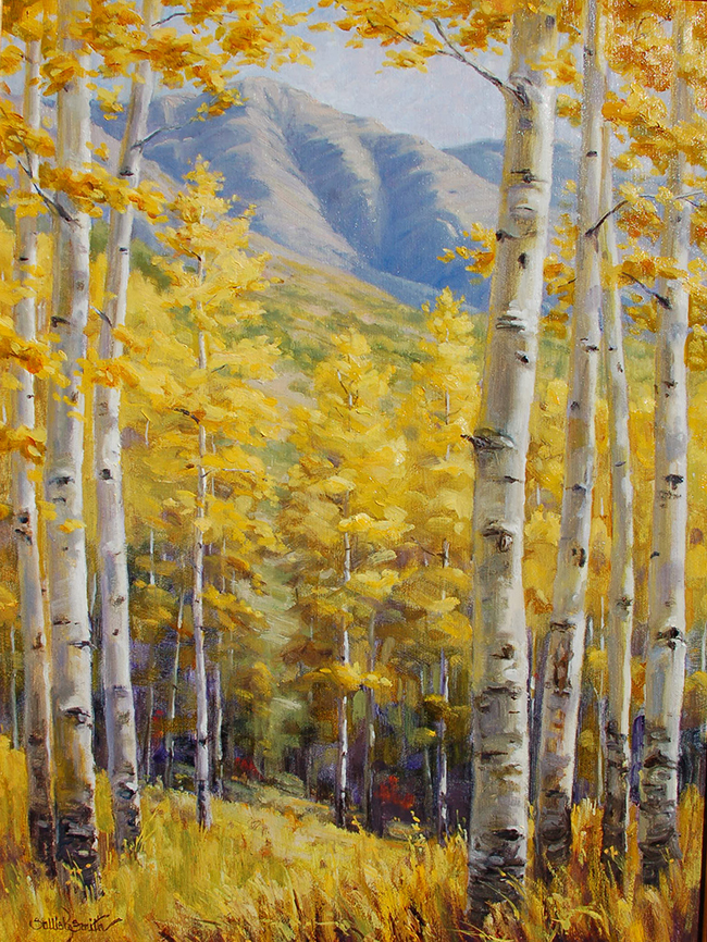 Elk Mountin Autum © by Sallie K. Smith, 24x18 oil painting Elk Mountin Autum oil painting