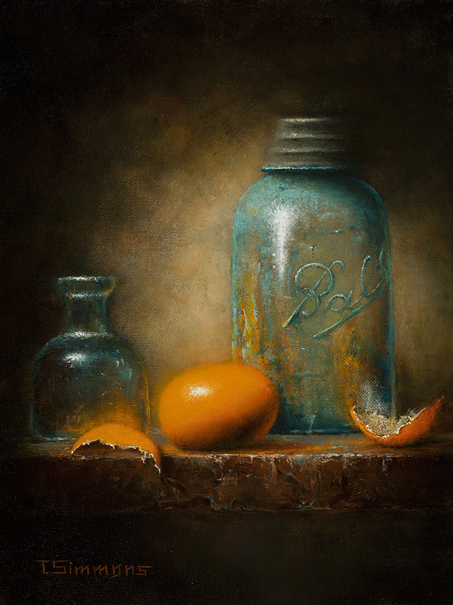 The Last Cutie © by Tamara Simmons, 19x9 oil painting The Last Cutie oil painting