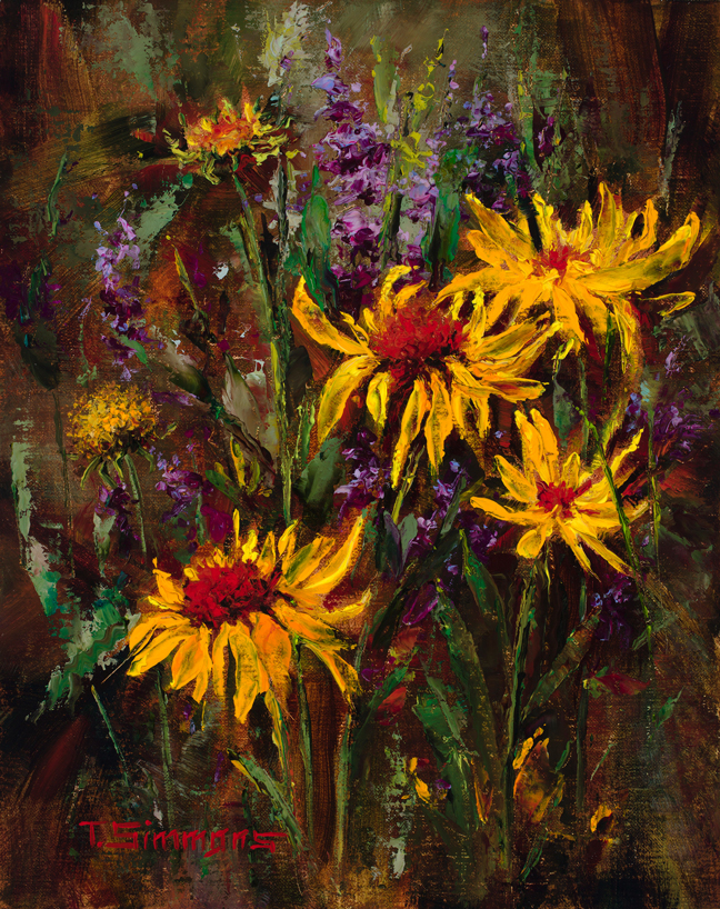 Growing Up Wild © by Tamara Simmons, 10x8 oil painting Growing Up Wild